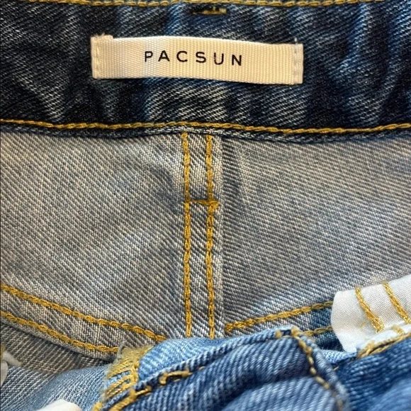 PacSun 90’s Boyfriend Two-Tone Blue Denim Jeans 26 - Picture 6 of 8